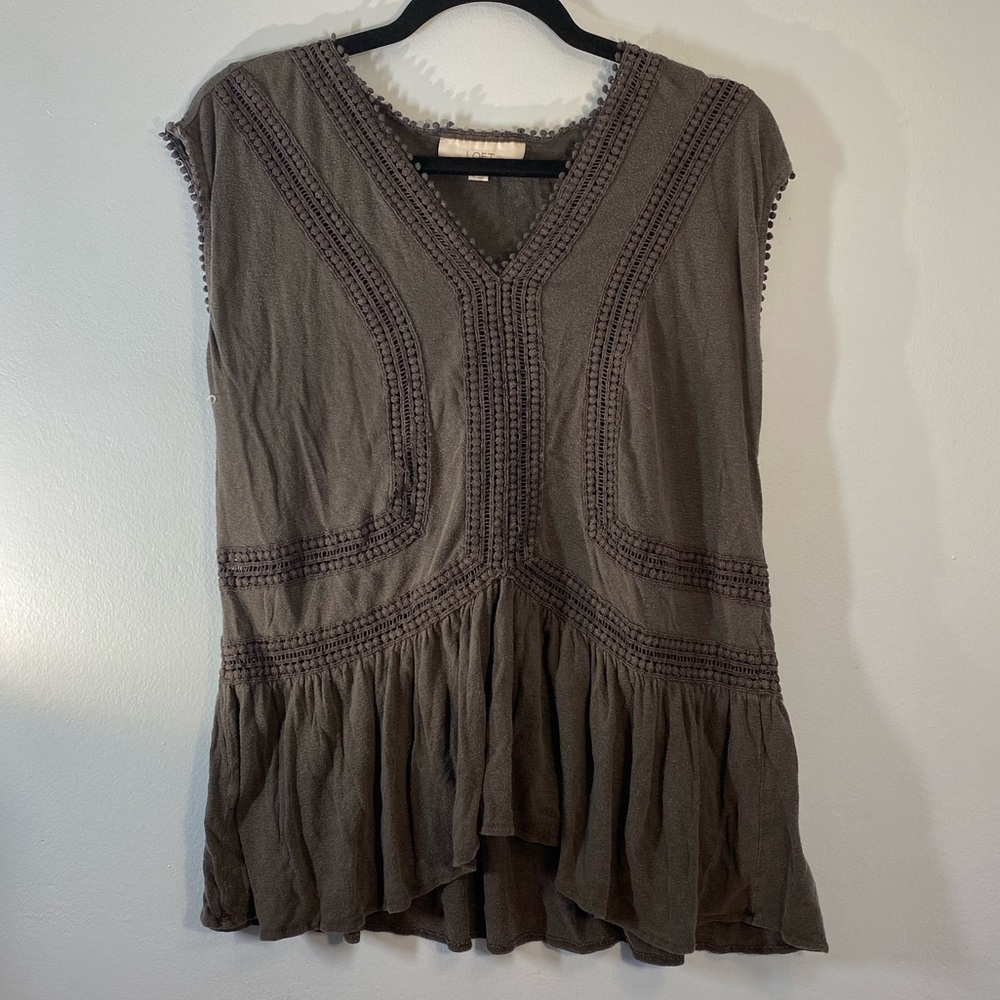 LOFT Boho Peplum Blouse